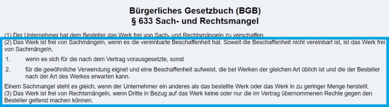 § 633 BGB